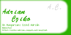 adrian cziko business card
